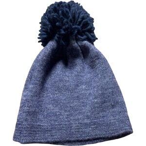 Fratelli Talli Beanie Hat Womens OS Purple Blue NWT Wool Blend Pom Pom Italy